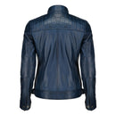 Café Racer Leather Jacket Women - Zip Up Moto Biker Style Casual Fashion Real Lambskin Women's Leather Jacket