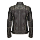 Café Racer Leather Jacket Women - Zip Up Moto Biker Style Casual Fashion Real Lambskin Women's Leather Jacket