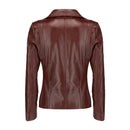 Women's White Moto Jacket with Asymmetrical Design

