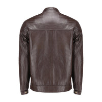 Mens Pure Sheep Leather Zipper Front Pockets Jacket
